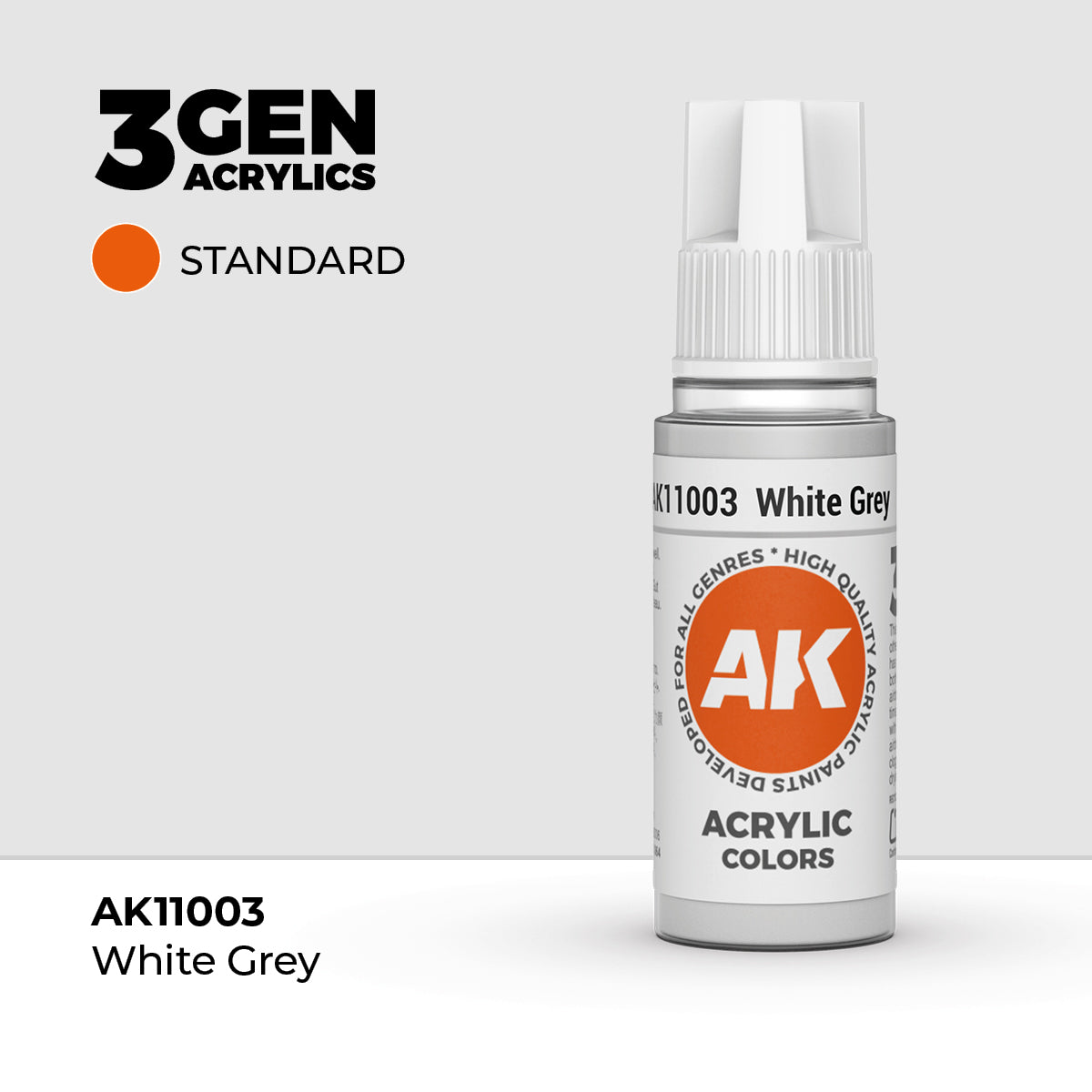 AK 3GEN Acrylics White Grey 17ml
