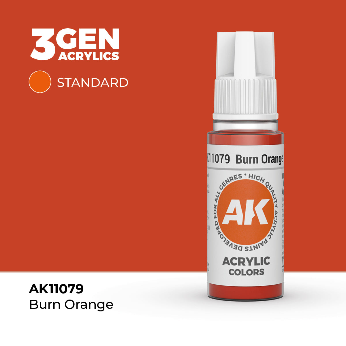 AK- 3GEN- Acrylics- Burn Orange 17ml