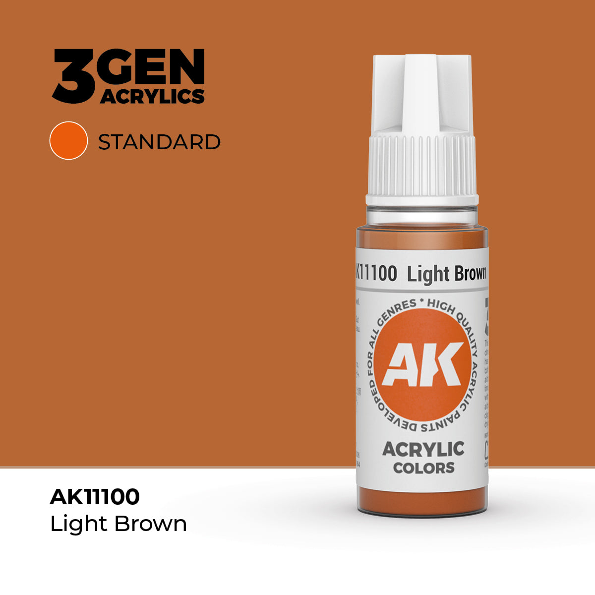 AK- 3GEN- Acrylics- Light Brown 17ml