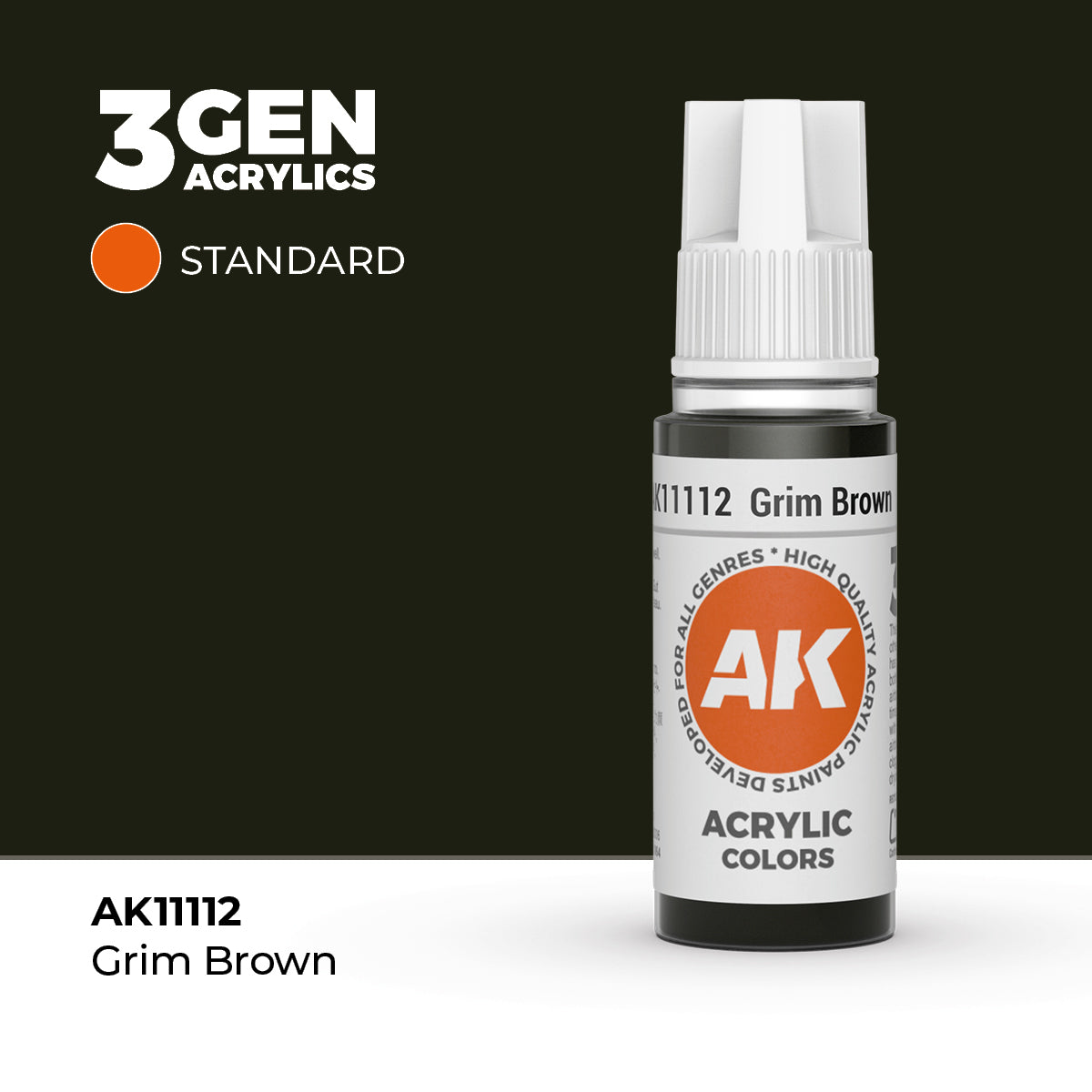 AK- 3GEN- Acrylics- Grim Brown 17ml