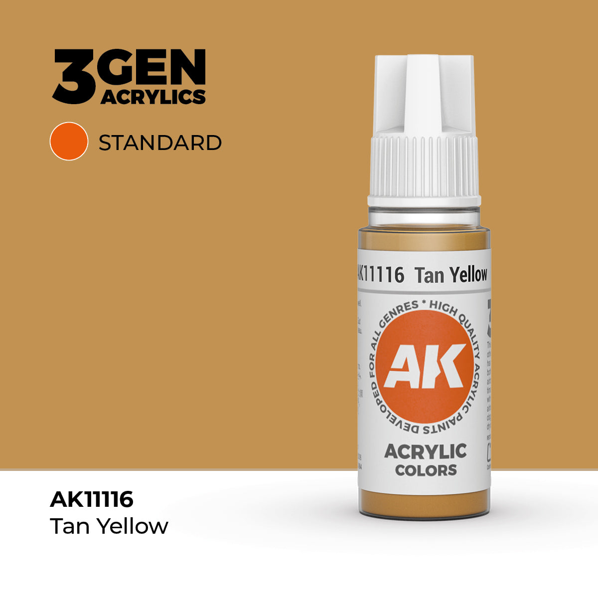 AK- 3GEN- Acrylics- Tan Yellow 17ml