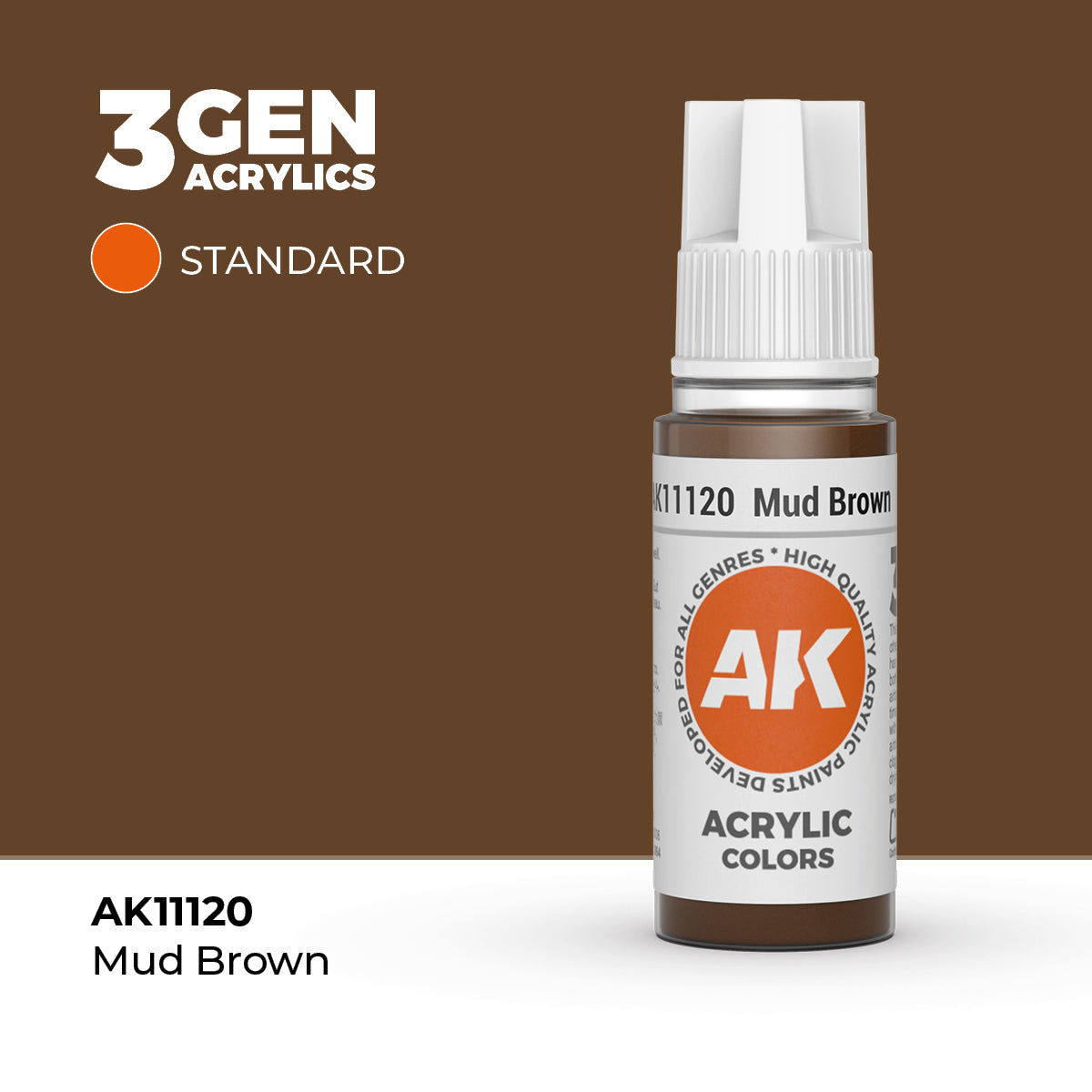 AK- 3GEN- Acrylics- Mud Brown 17ml