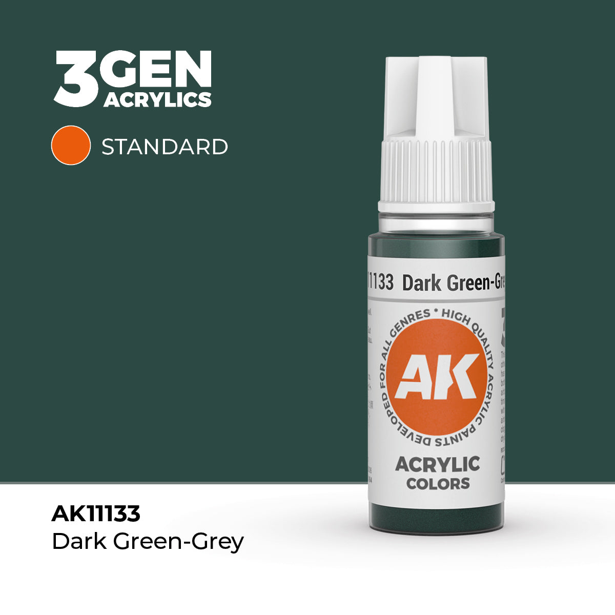 AK- 3GEN- Acrylics - Dark Green-Grey 17ml