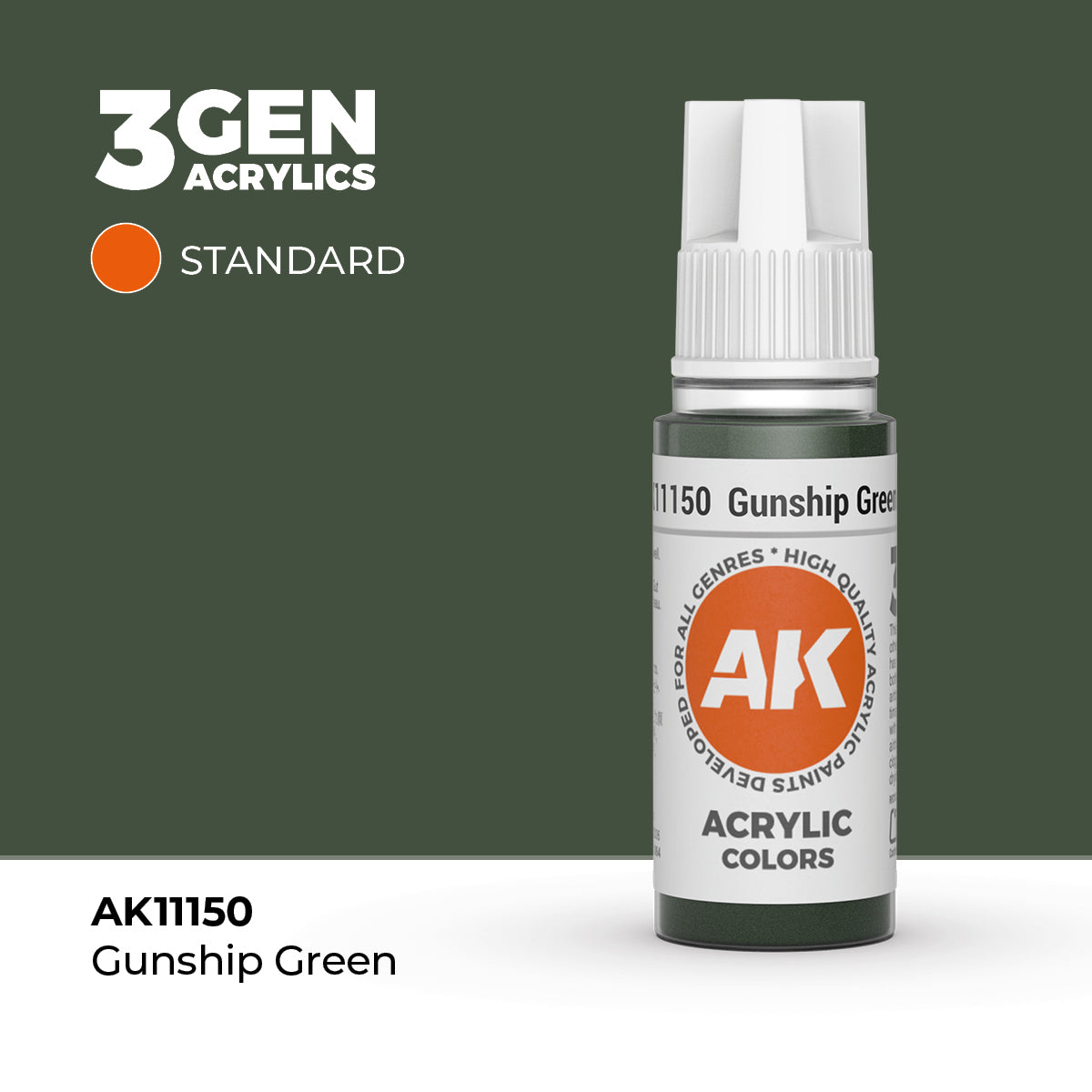 AK- 3GEN- Acrylics - Gunship Green 17ml