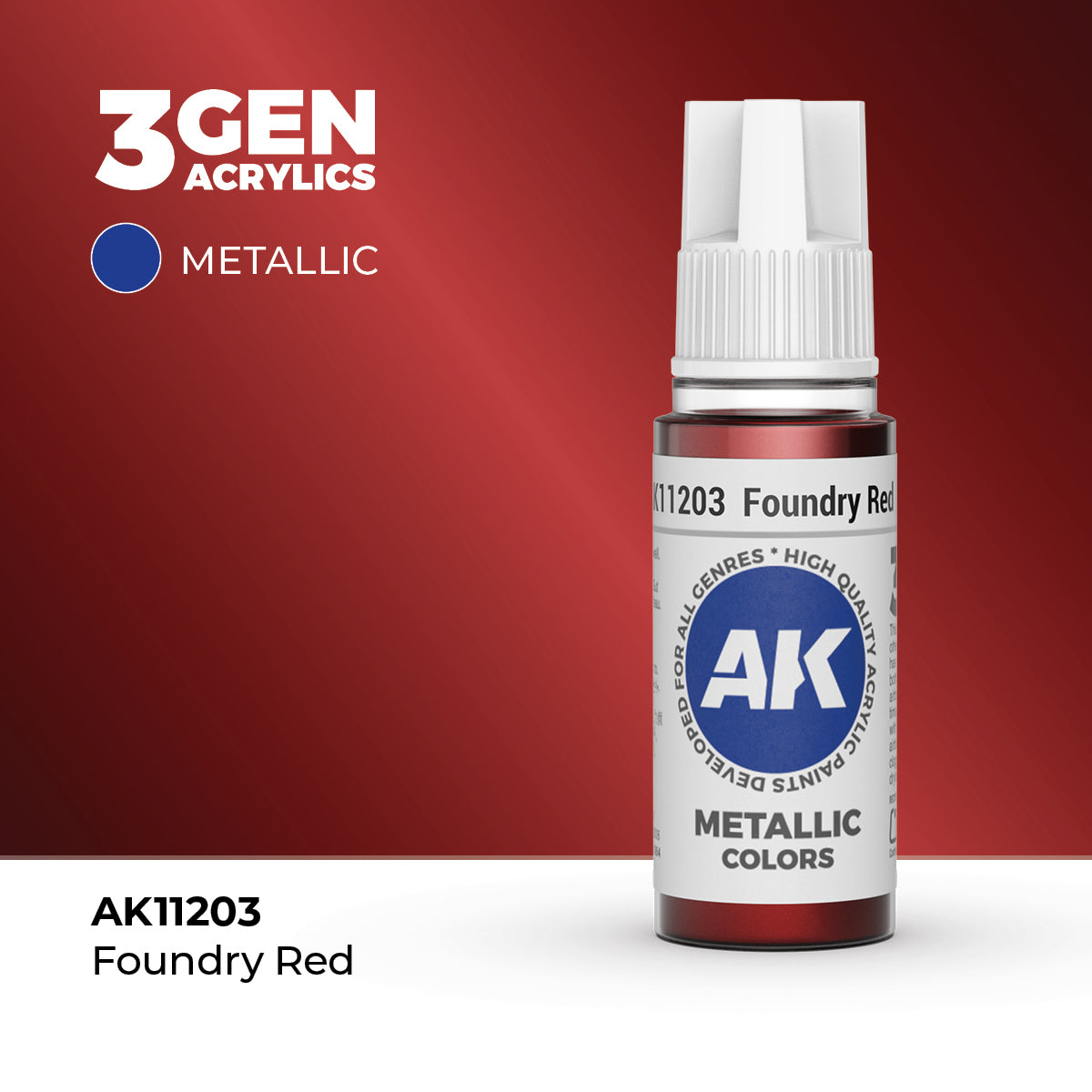 AK- 3GEN- Acrylics- Foundry Red 17ml