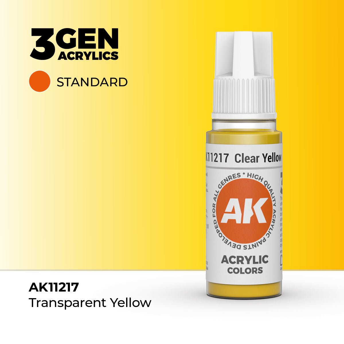 AK- 3GEN- Acrylics- Clear Yellow 17ml
