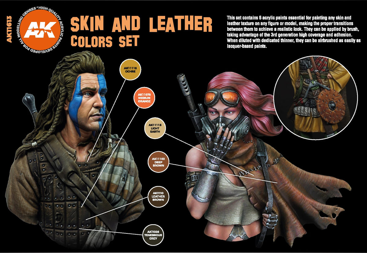 Acrylics 3GEN sets :Skin And Leather Colors Set