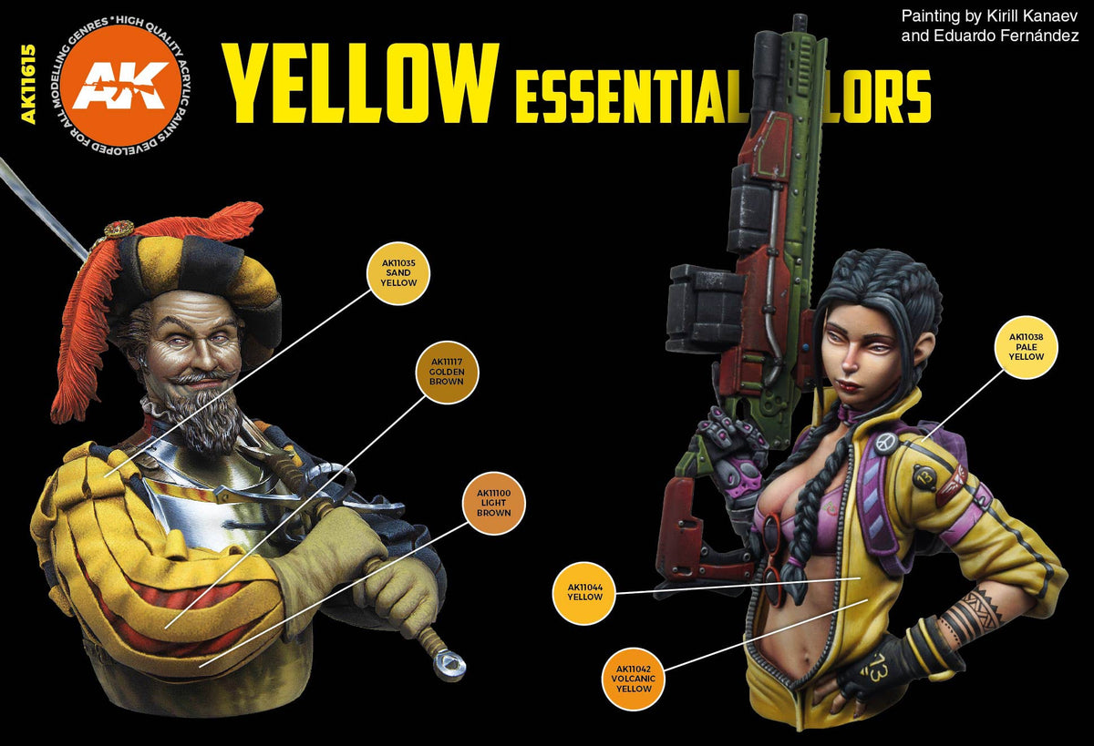 Acrylics 3GEN sets :Yellow Essential Colors 3gen Set
