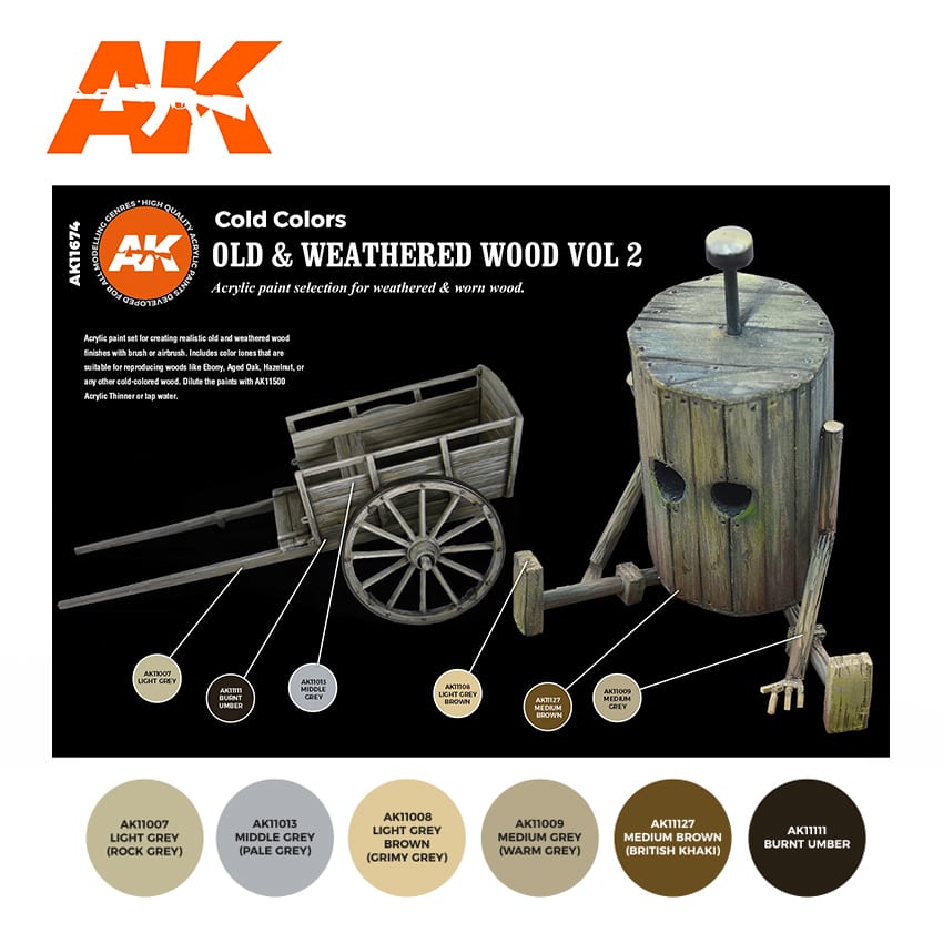 Acrylics 3GEN sets :Old & Weathered Wood Vol. 2