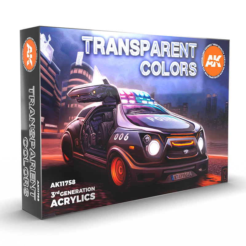 Acrylics 3GEN sets :Transparent Colors Set 3g