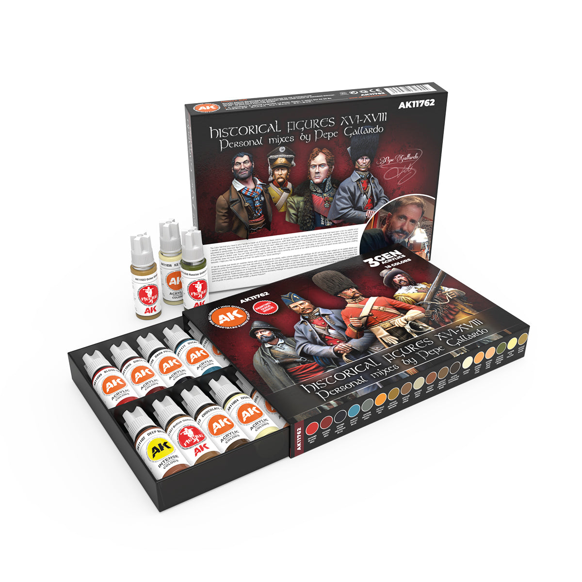 Acrylics 3GEN sets: Signature set historical figures s.XVI-XVIII by Pepe Gallardo