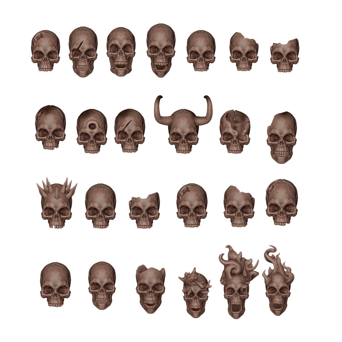 AK Interactive - Basing bits - Skulls