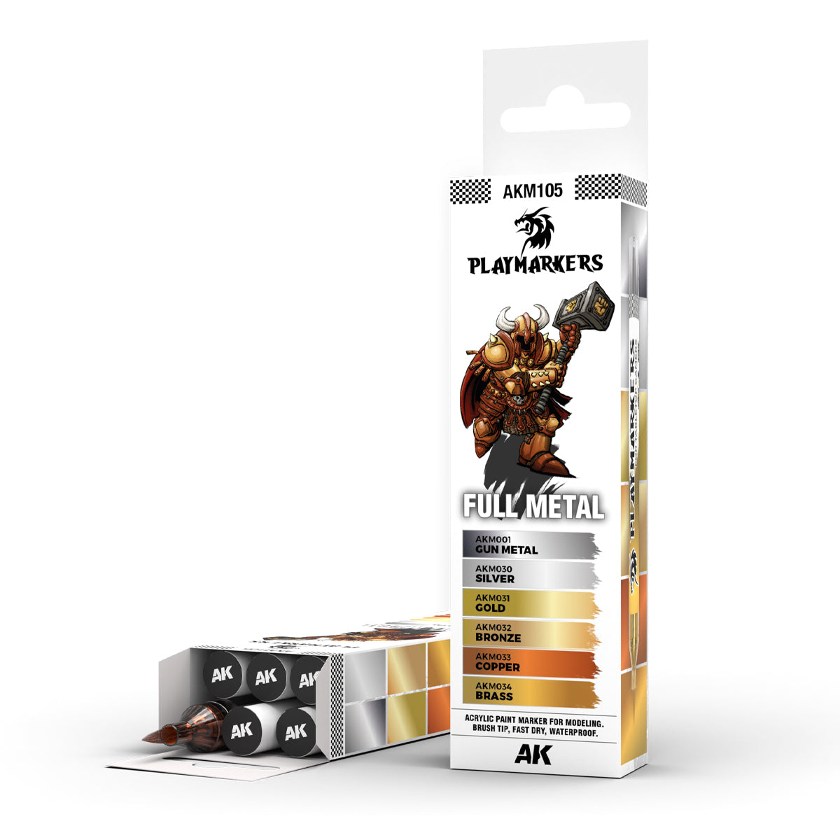 AK Interactive - Playmarkers set - Full métal (6 ref.)