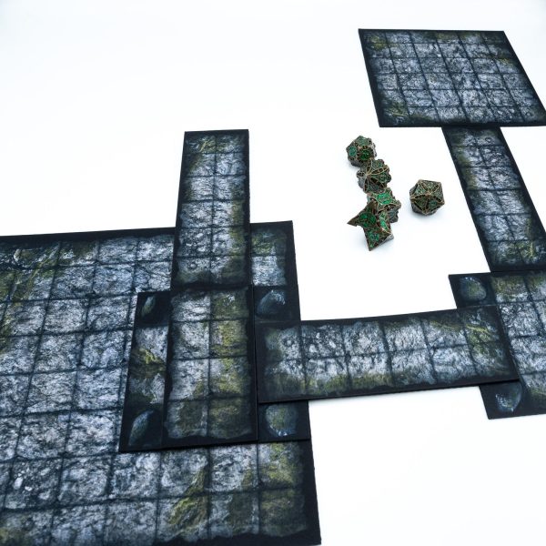 Caves and Dark Dungeons – Carte modulaire effaçable pour JDR