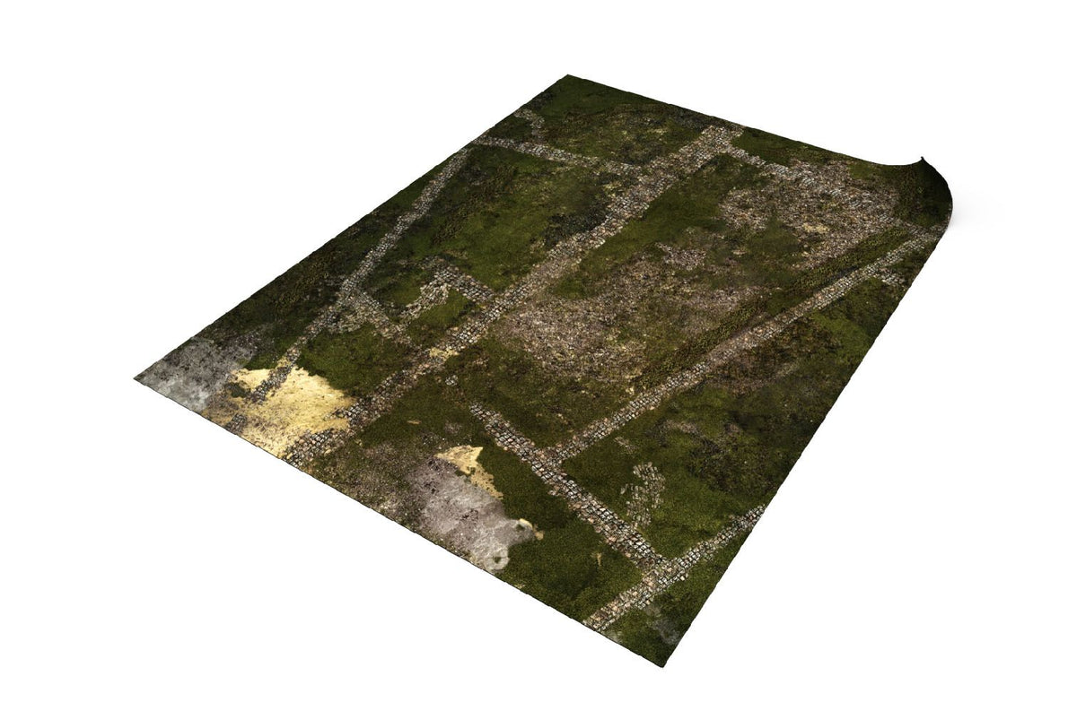 Crossroads – Tapis de jeu en caoutchouc simple face 44″x60″ / 112 x 152 cm