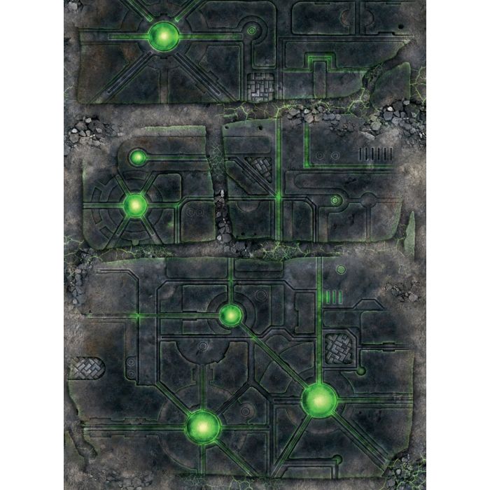 DeathWorld Tomb – Tapis de jeu en caoutchouc simple face 44″x60″ / 112 x 152 cm