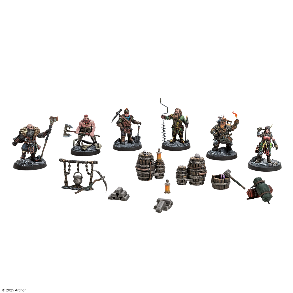 Dungeons & Lasers - Figurines - Dwarven Miners