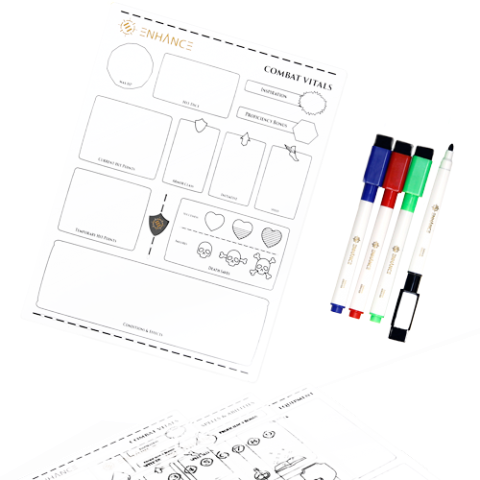 Fiche de personnage acrylique Enhance (RUPTURE DE STOCK FOURNISSEUR)