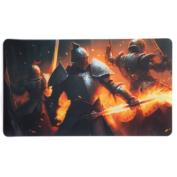 Tapis de jeu en caoutchouc pour jeux de cartes 24″x14″ / 61 x 35,5 cm – Fire Knights