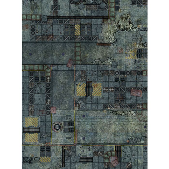 Fallen City – Tapis de jeu en caoutchouc simple face 44″x60″ / 112 x 152 cm