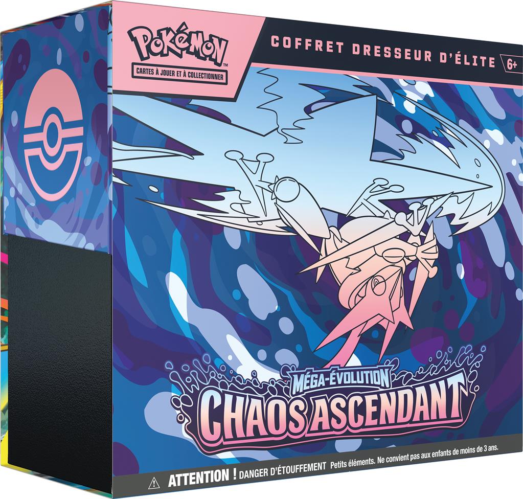 Pokémon ME04 : coffret Dresseur d'élite Méga - évolution Chaos Ascendant en Francais (Limité à un exemplaire par client sortie officielle le 22-05-26)