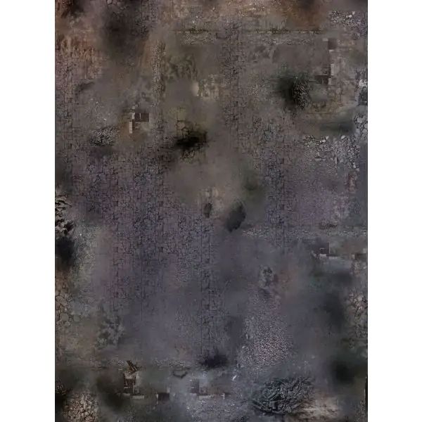 Ruined City – Tapis de jeu en caoutchouc simple face 44″x60″ / 112 x 152 cm