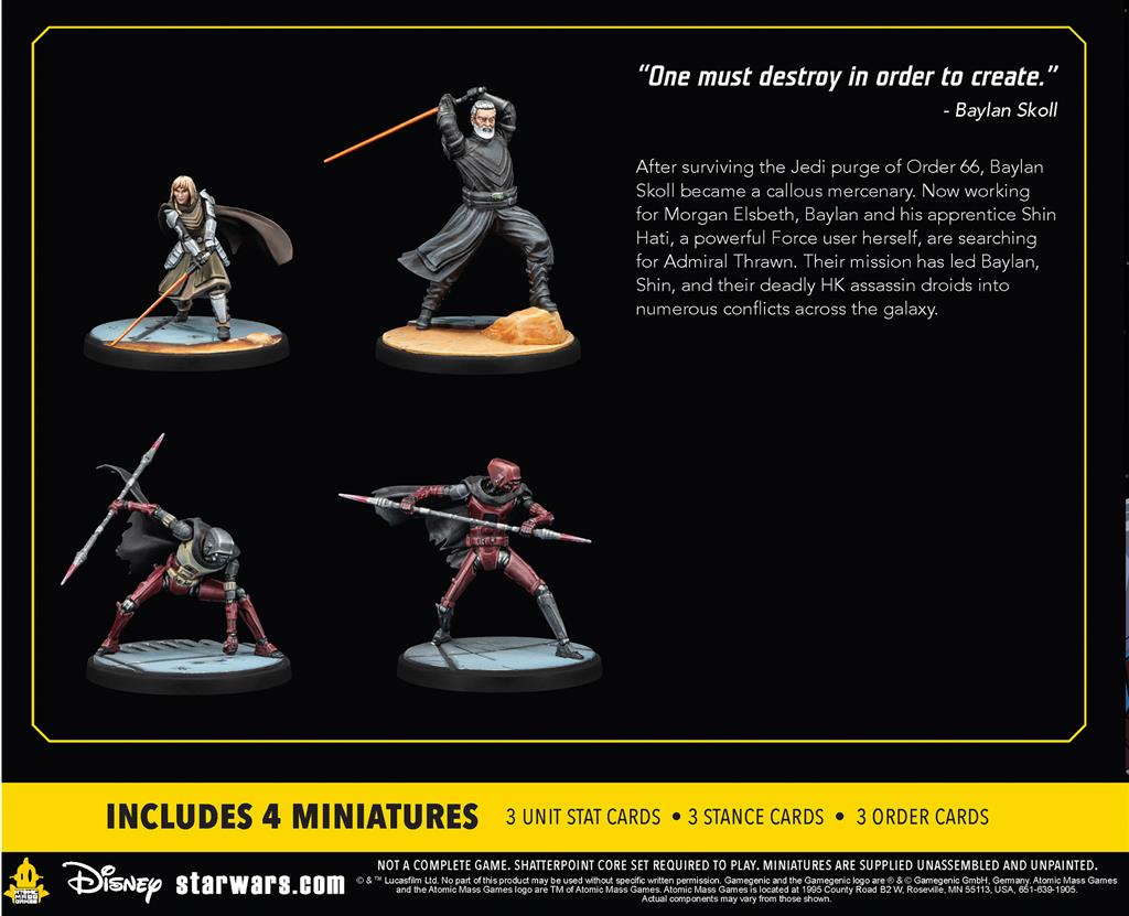 Contenu du set d'escouade Secure the Future – Star Wars Shatterpoint