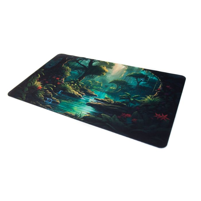Tapis de jeu en caoutchouc pour jeux de cartes 24″x14″ / 61 x 35,5 cm – Jungle