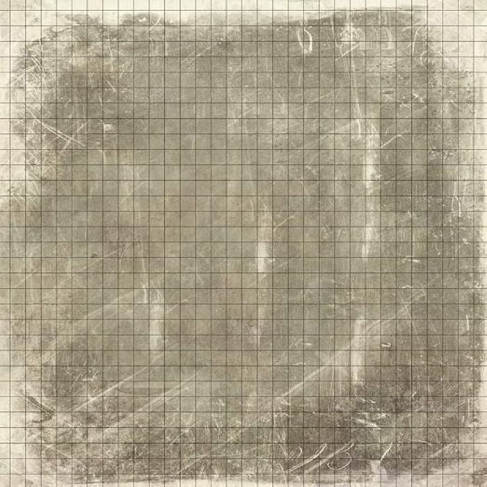 Worn Papyrus – Tapis effaçable quadrillé 50 x 50 cm pour JDR