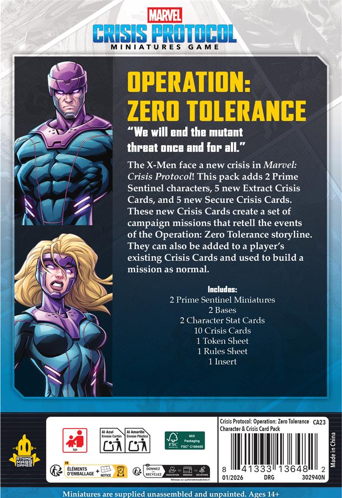 Marvel Crisis Protocol: Operation Zero Tolerance & Crisis Cards