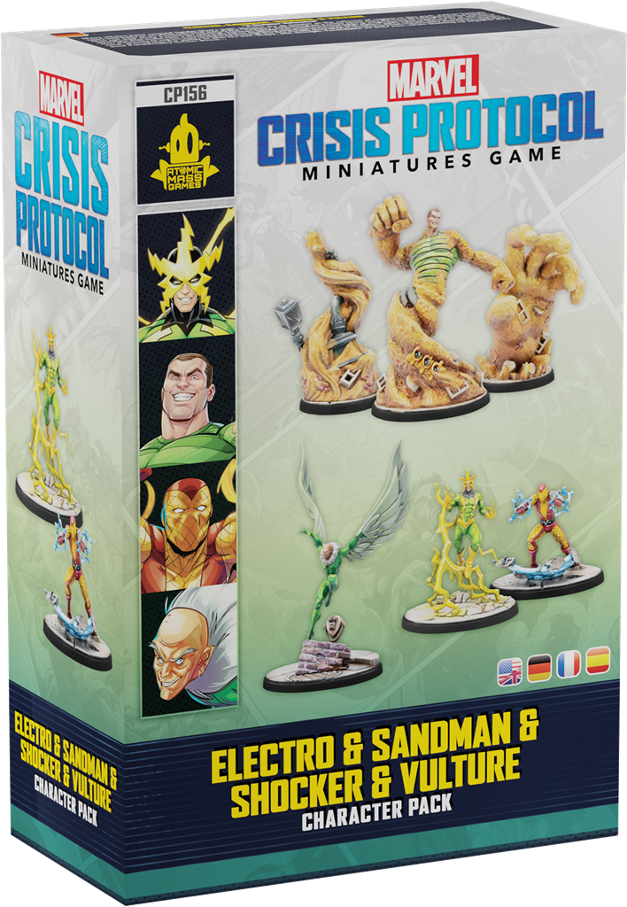 Marvel Crisis Protocol – Electro, Sandman, Shocker & Vulture (Pack de personnages)