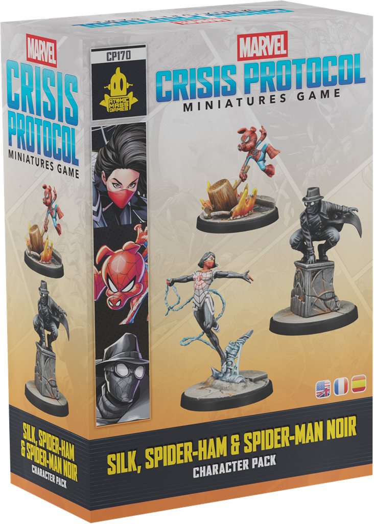 Marvel Crisis Protocol – Silk, Spider-Ham & Spider-Man Noir (Pack de personnages)