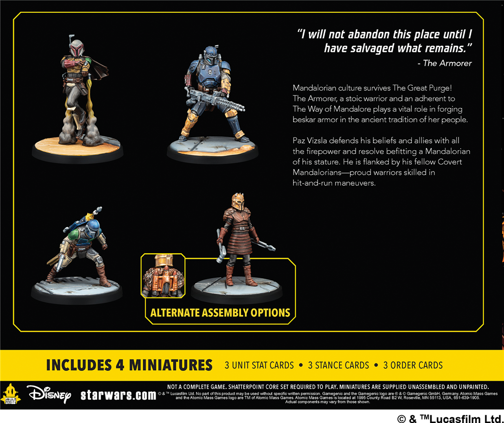 Contenu du set d'escouade This Is The Way (Mandalorien) – Star Wars Shatterpoint