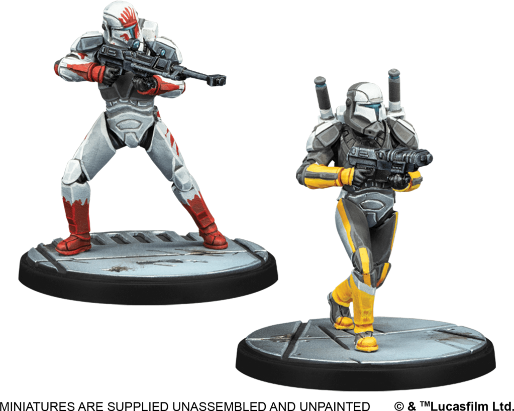 Détail des figurines Delta Squad, Form Up! – Star Wars Shatterpoint