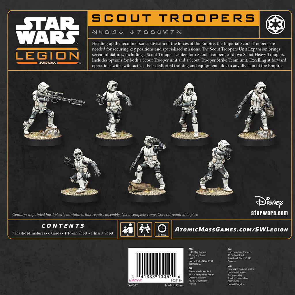 Star Wars Légion : Scout Troopers (Resculpt)