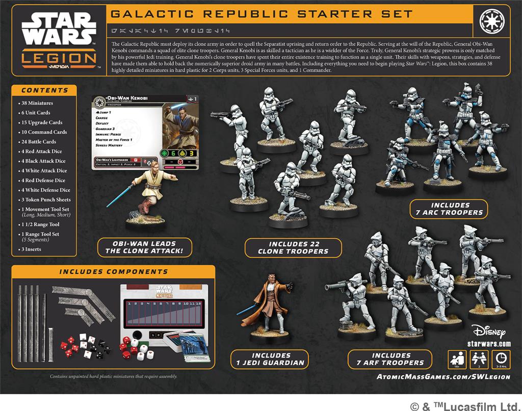 Star Wars Légion : Galactic Republic Starter Set (Boîte de Démarrage)
