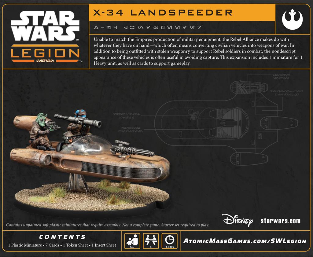 Star Wars Légion : X-34 Landspeeder (Reissue)
