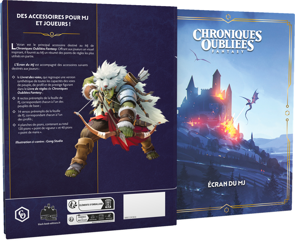 Chroniques Oubliées Fantasy 2 : Ecran de COF + Livret des voies