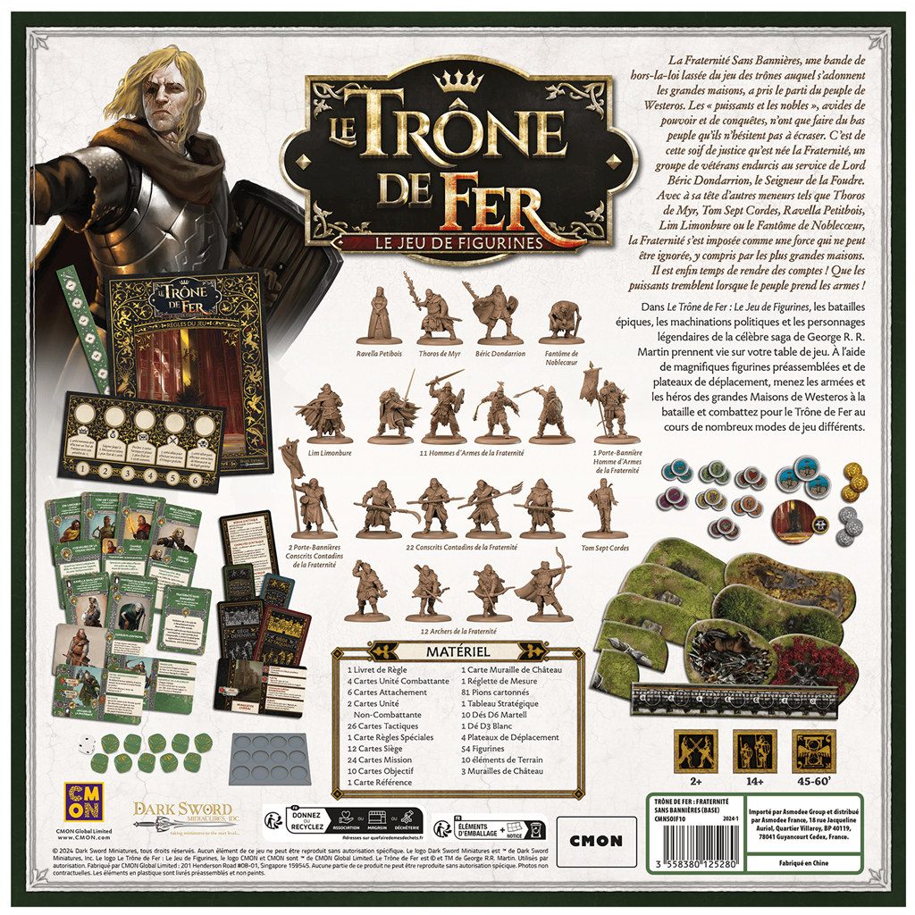 Trône de Fer Jeu de Figurine :Fraternité Sans Bannières (Base) [F31]