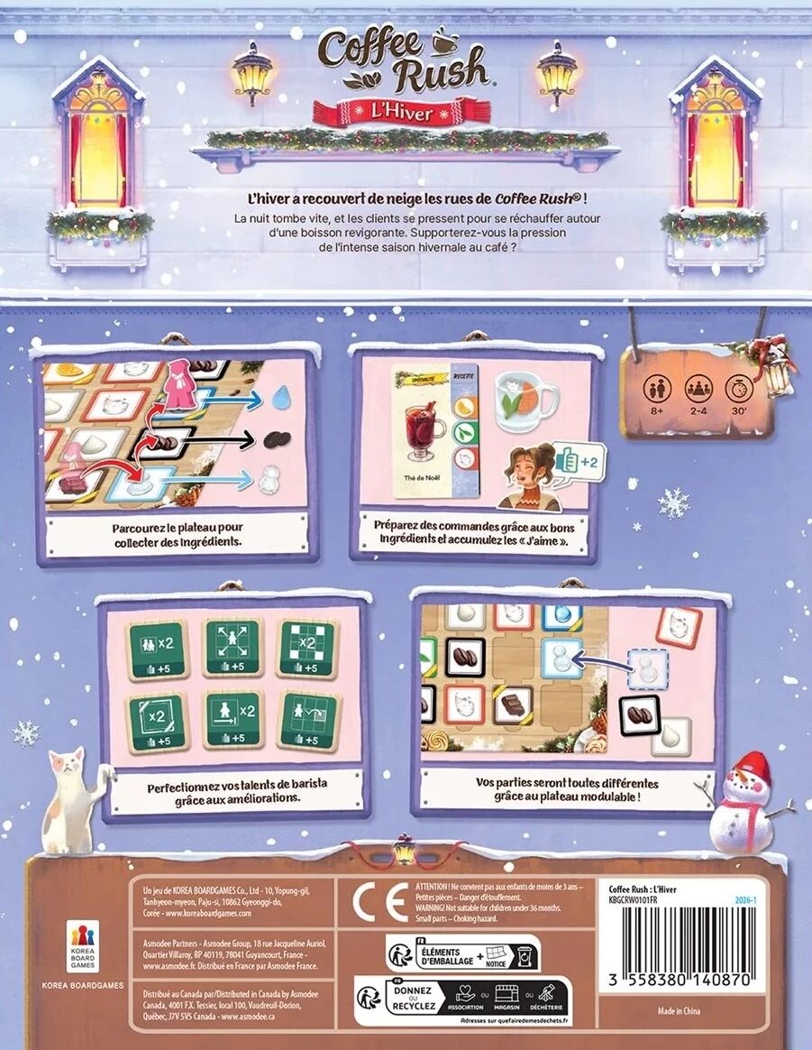 Coffee Rush L'Hiver - matériel - 123JEUX