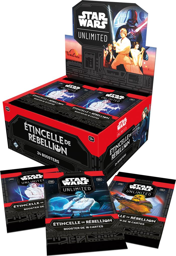 Star Wars Unlimited: Etincelle de Rebellion boite de 24 boosters en Francais