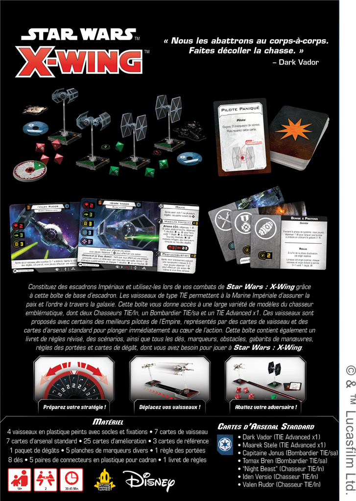 X-Wing 2.0 : Empire Galactique - Escadron (Base)(EN STOCK)