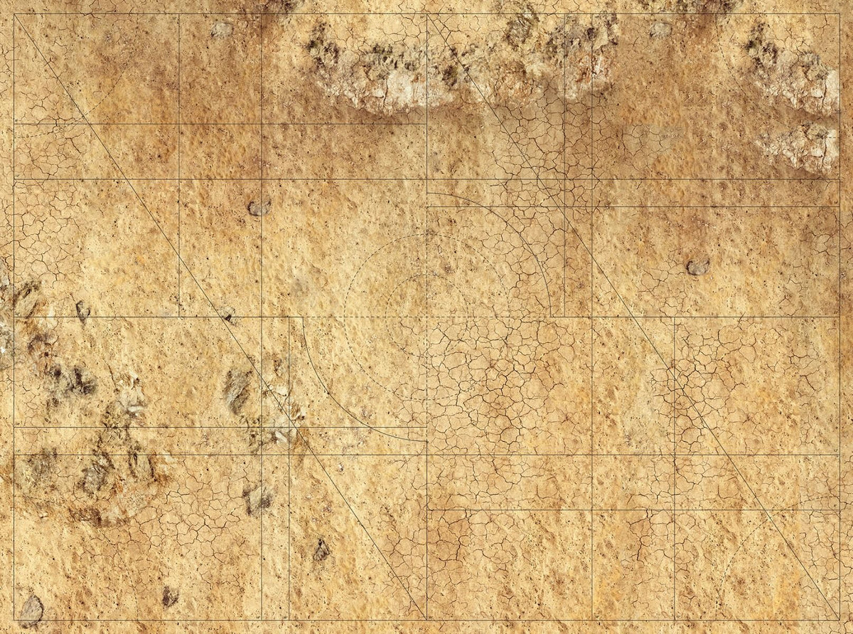 Rocky Desert – Tapis de jeu en caoutchouc simple face 44″x60″ / 112 x 152 cm