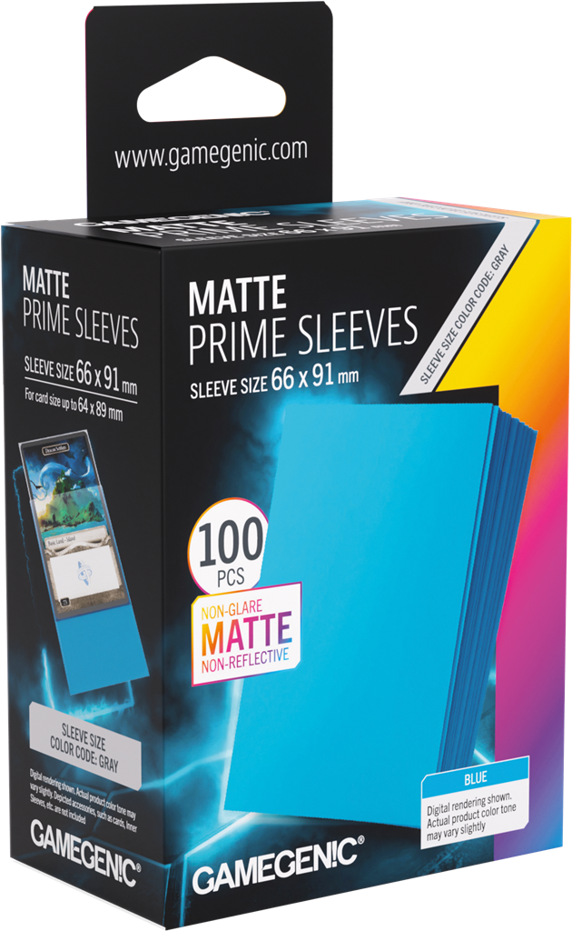 Gamegenic :  Matte Prime Sleeves Blue 66x91