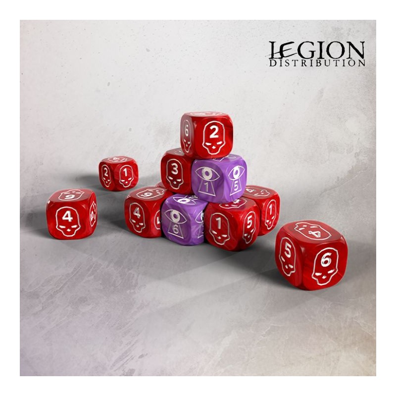 Grimdark Future - One Page Rules 16mm Wound & Spell Dice Set (10)
