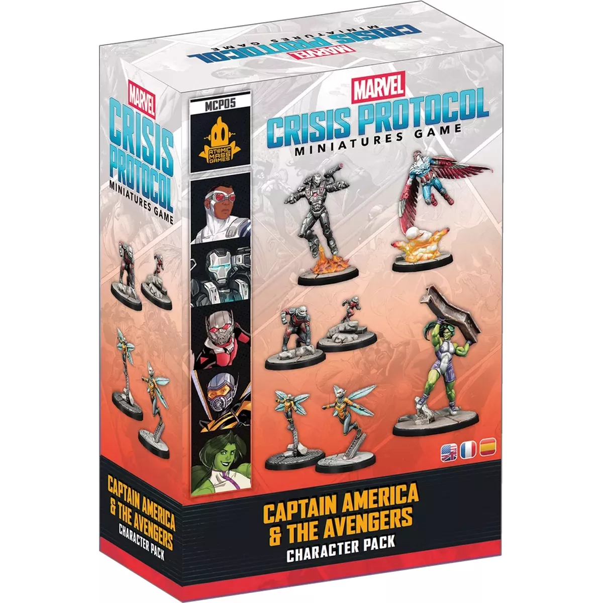 Marvel Crisis Protocol Captain America & The Avengers - boîte - 123JEUX