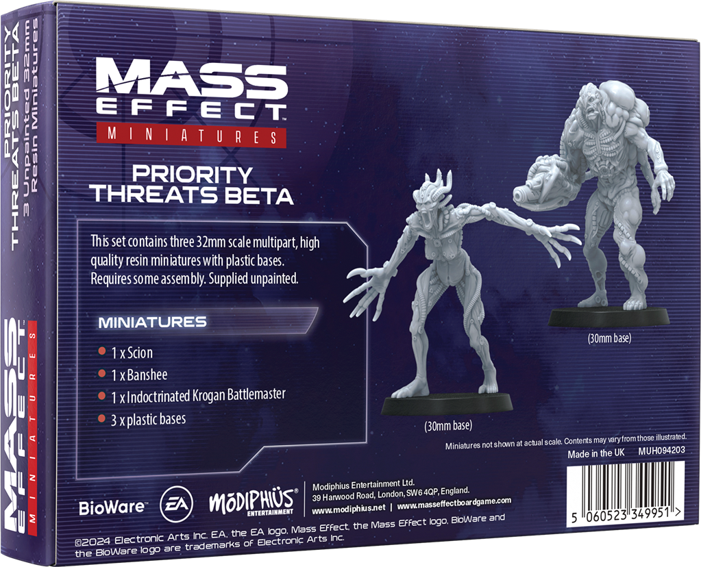 Mass Effect :Prioriy Threats Beta (Resin Set) en Anglais