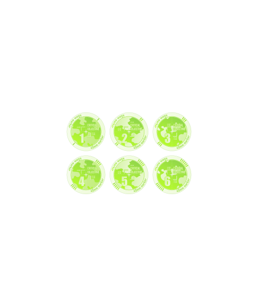 Objective "Critical" Markers 40mm 1-6 Fluo Green