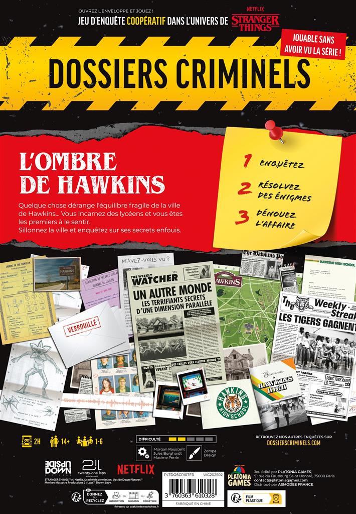 Dossiers Criminels : L'Ombre de Hawkins (EN STOCK)