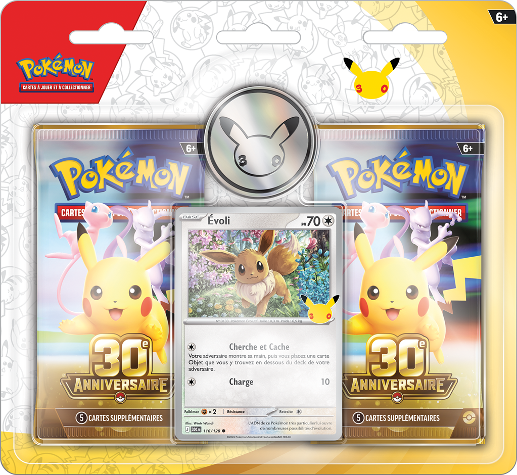 Pokémon 30 ans : Pack 2 boosters